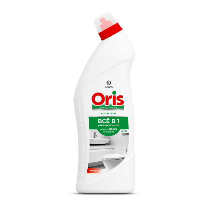 Grass ORIS 750 мл чистящий гель для дезинфекции сантехники и туалетов, щелочной 1/12